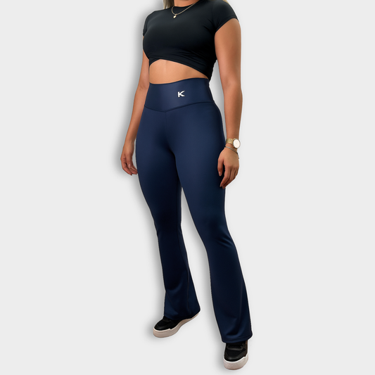 Leggins Bota campana azul oscuro