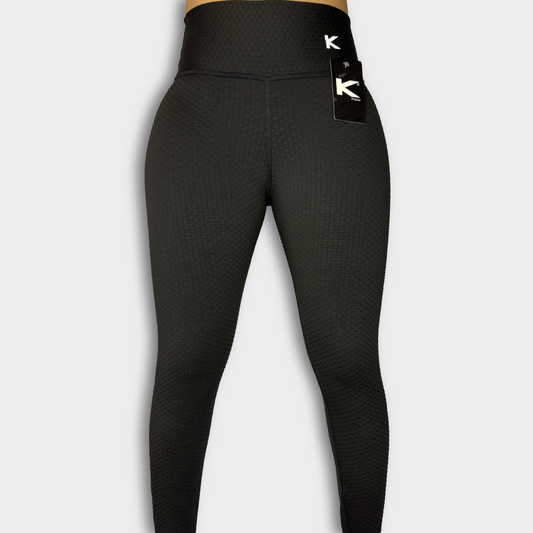 Leggins con textura negro