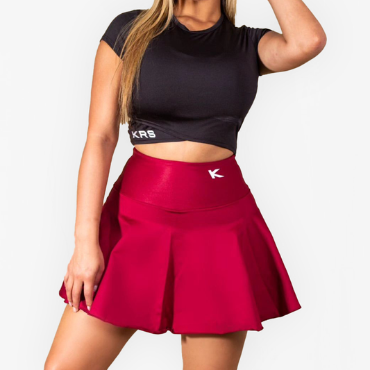 Falda Short Red Wine