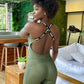 Enterizo Military Green con bolsillos